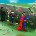 Batman vs superman : qui pissera le plus loin ?