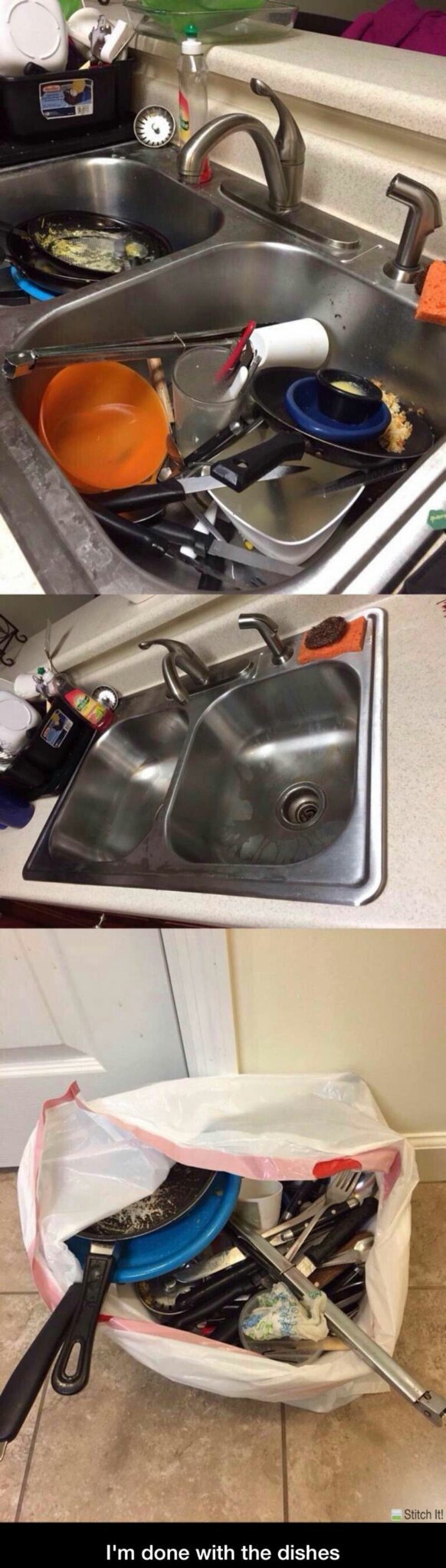 How to do your dishes fast! - meme