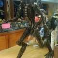 Another statue made out of car parts.