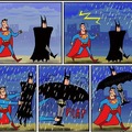 Batman sendo útil para o superman