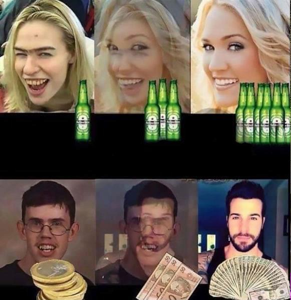 Alcohol Vs Dinero - meme