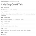 if dogs could talk