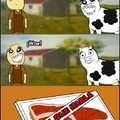Pobre vaca :-(