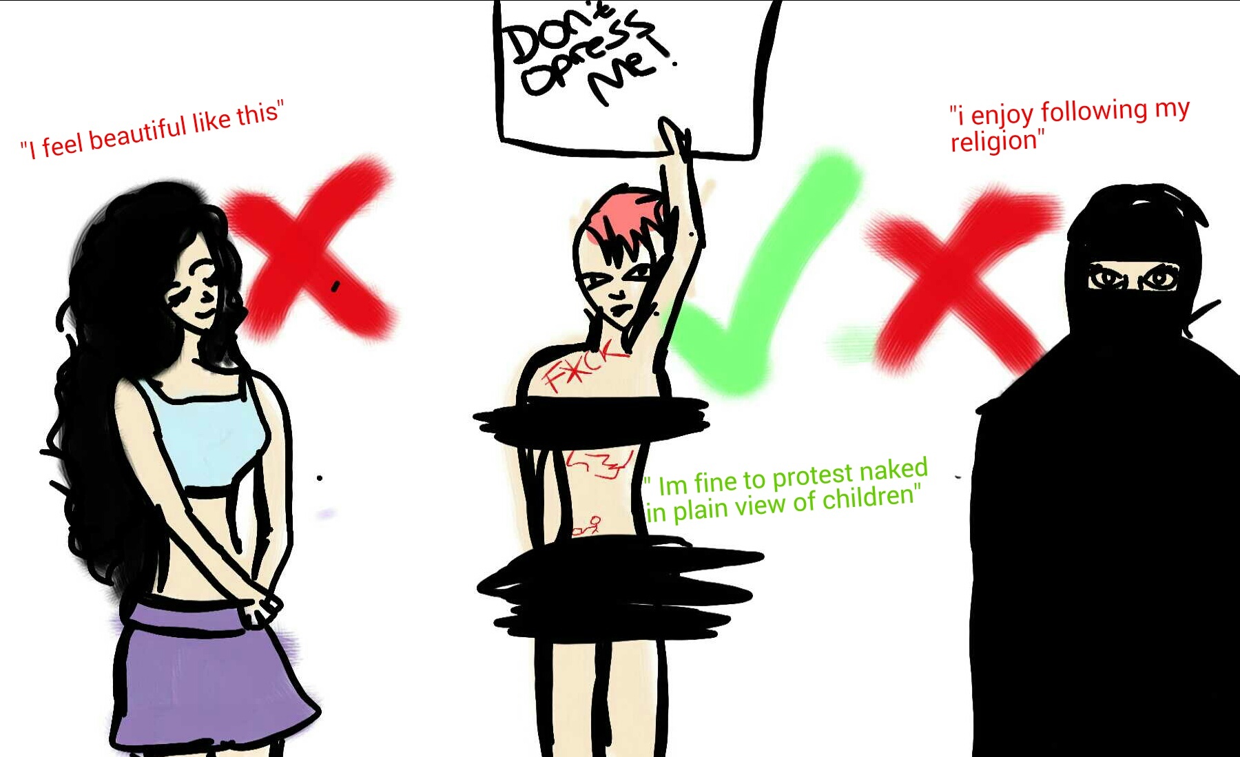 A feminazi's guide to the perfect look - meme