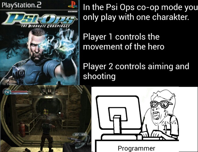 Whoever finishes the game in co-op mode is a maniac - meme