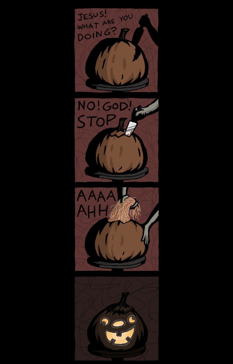a pumpkin without its brain - meme