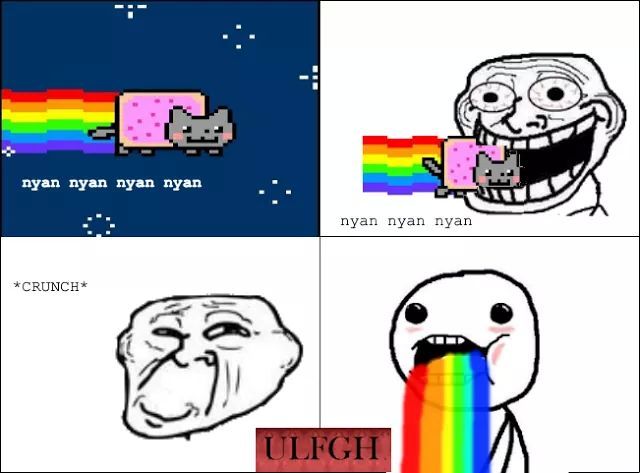 Puke rainbow true history - meme