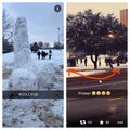 Students protecting snow dick from being bulldozed