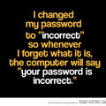 your password OR username is incorrect