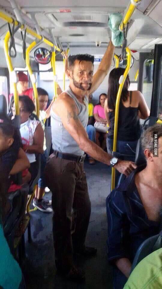 Wolverine en bus, c'est la dech - meme