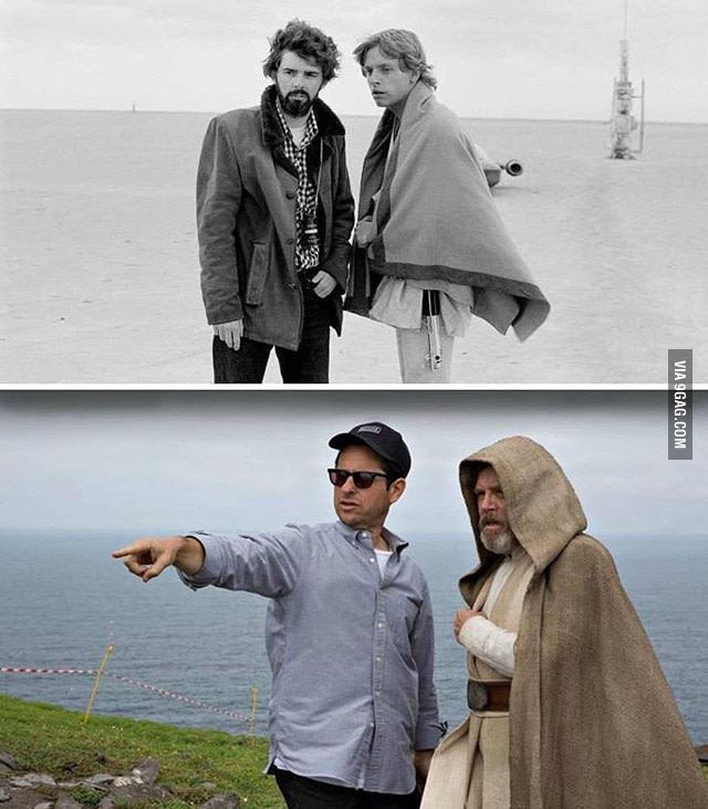 Jedi and director 30 years apart - meme