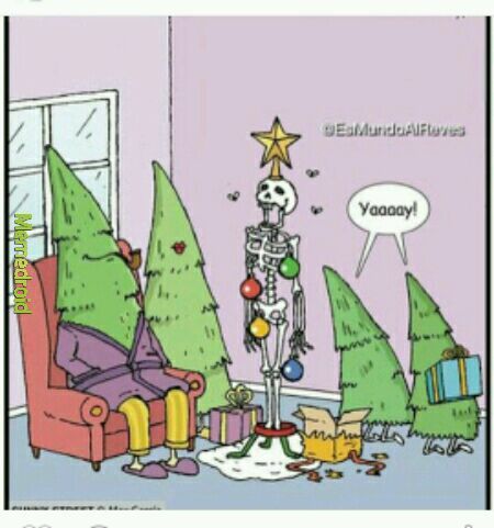 Esqueleto de navidad - meme