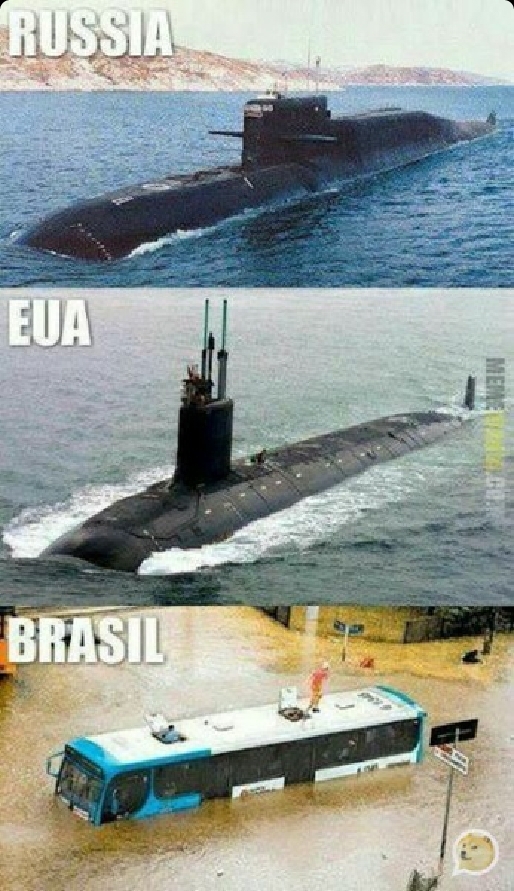 Partiu pro submarino BR - meme