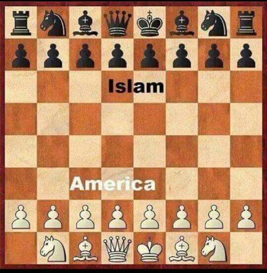Scacchi tra America e Islam - meme
