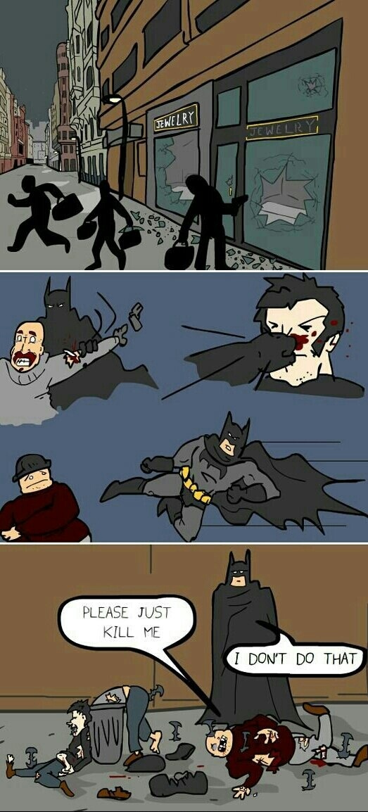 Batman nunca mata ninguém! - meme