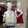 JC Pennies knows how to greet the customers.