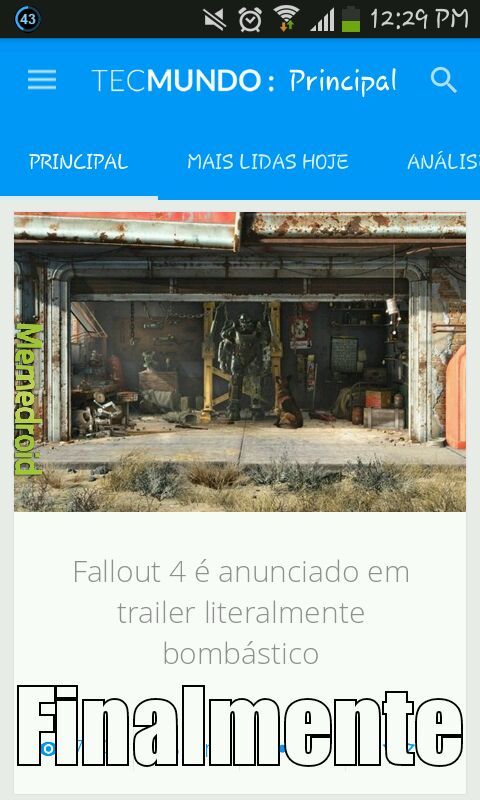 Fallout 4 Anunciado Emfim - meme