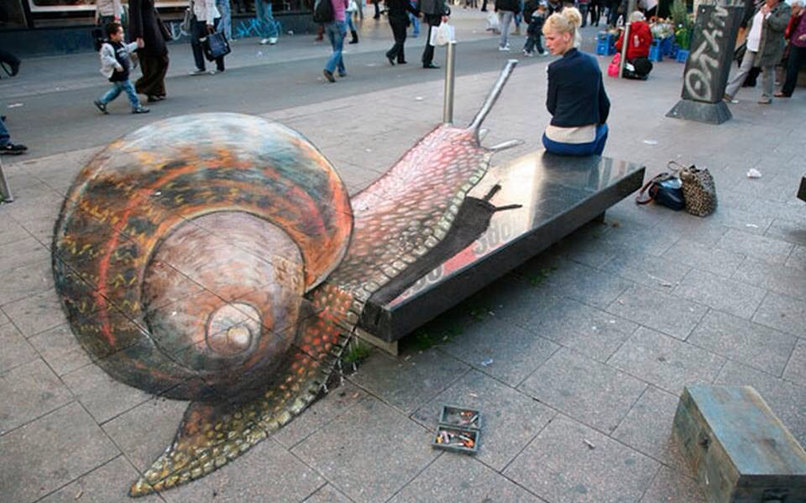 El increible arte callejero 3D - meme