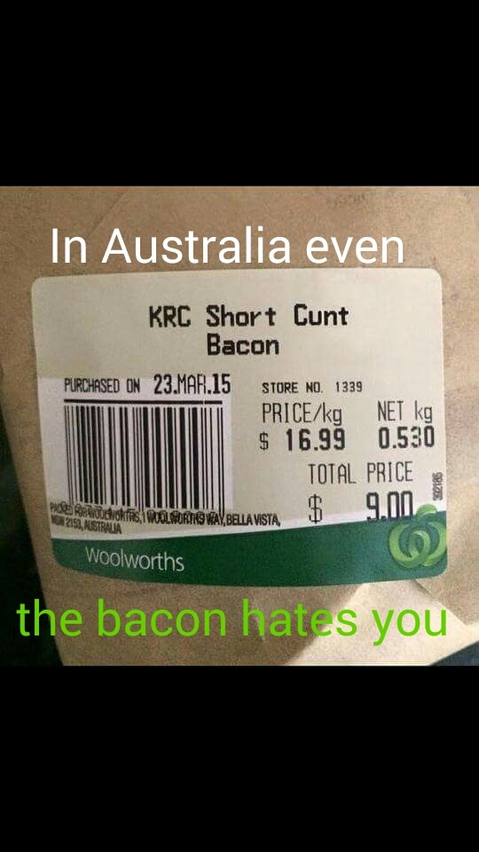 Darn bacon - meme