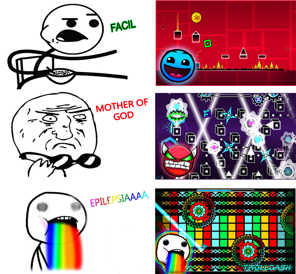 Geometry Dash :) (comenten sus ids para agregarlos , si juegan) - meme