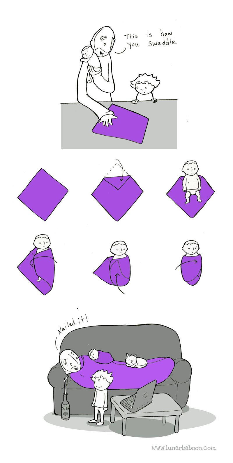 how to fold a baby - meme