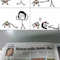 woman walks home dies