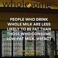people consuming  whole milk