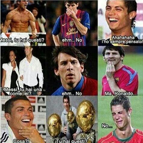Messi e Cr7 - meme