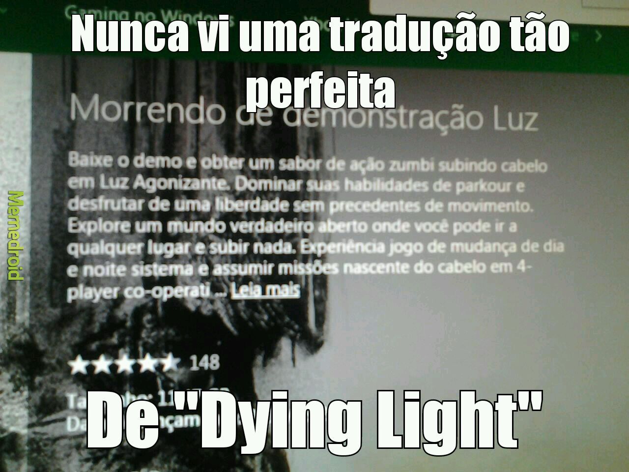 Tradução certinha de Dying Light - meme