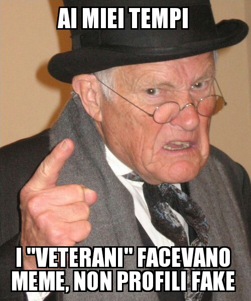 Notare il veterani tra virgolette - meme