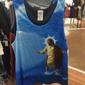 Found at my local Walmart. A mesh tank top of Jesus catching a most radical gnarly wave