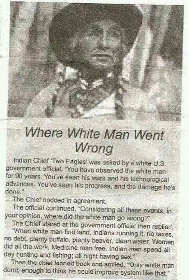 Where White Man Went Wrong - meme