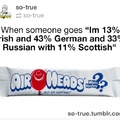 I'm 10% Irish 28% nazi and 537% Satan himself