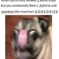 borking too much