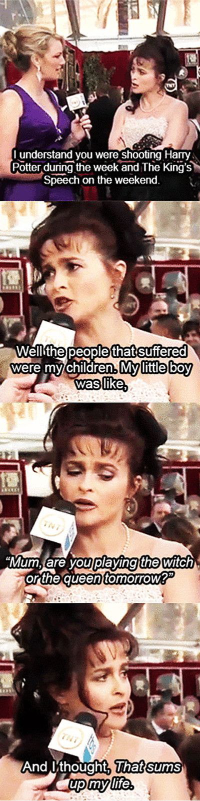 Helena Bonham Carter is amazing - meme