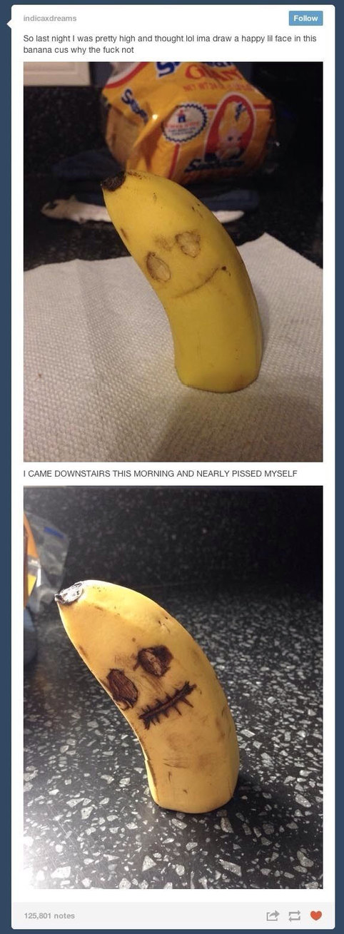 Dat banana is scary - meme