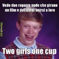 Two girls and a man one cup