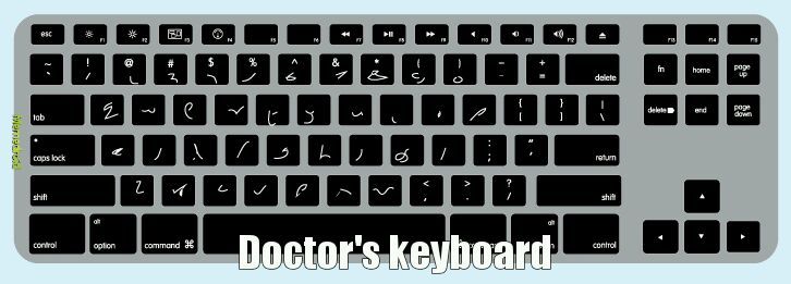 Doctor's keyboard - meme
