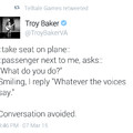 How to avoid a conversation Troy Baker style