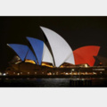 Sydney opera house lit is support of France. Rip