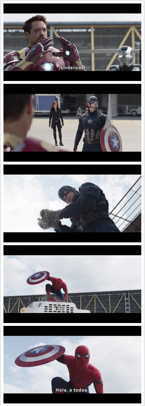 Spiderman en civil war - meme