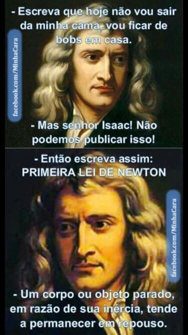 Lei de Newton - meme