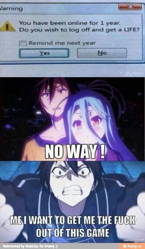 I can't name the first one but the second is sword art online - meme