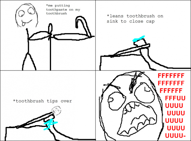 Le toothpaste rage - meme