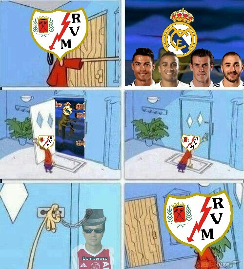 Povero il Rayo Vallecano che ha perso 10-2 contro il Real Madrid; hanno segnato Benzema (4) Bale (3) Ronaldo (2) e Danilo (1) cito Annamlml - meme