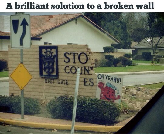 How to fix a broken wall - meme