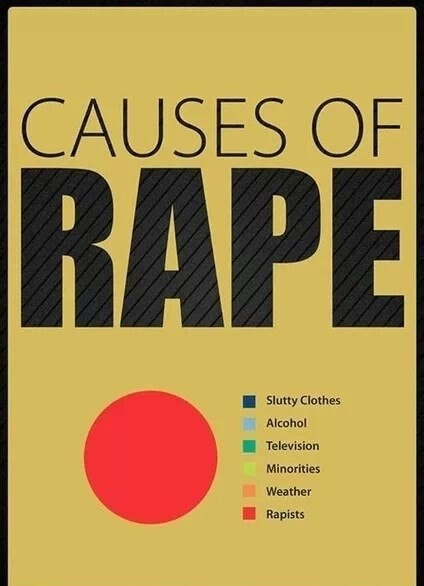 Number one cause of rape, are rapists. - meme