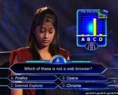 Which of these is not a web Browser - meme