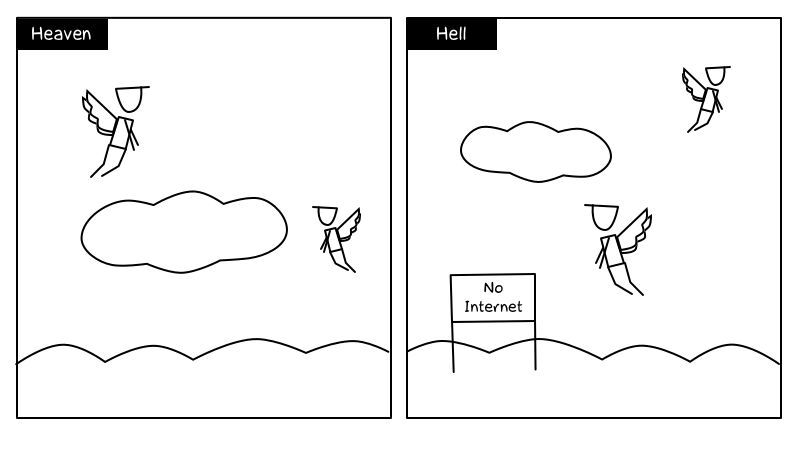 difference between heaven and hell - meme