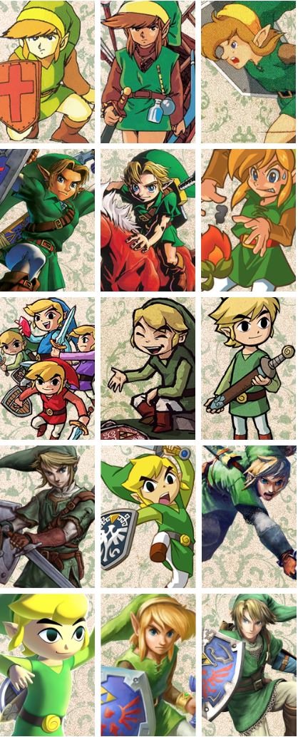 Many faces of link. 27 years since it's nes release - meme